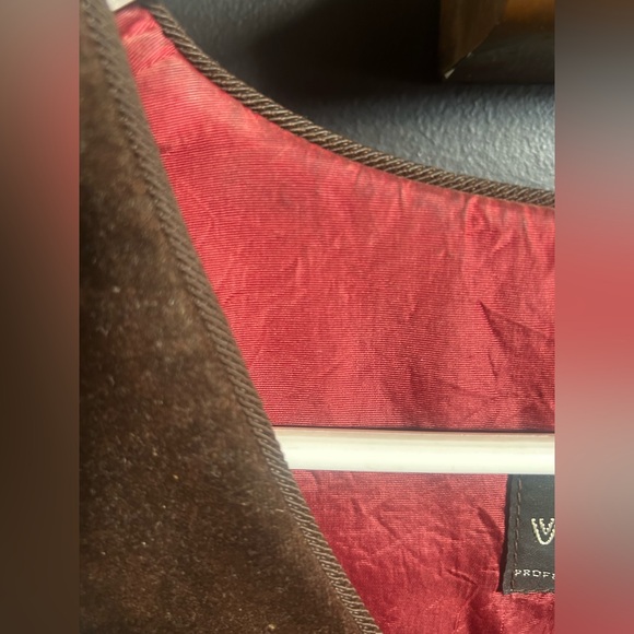 Vintage 70s/80s Patty Woodard California Brown Velvet Vest Size S/M - Picture 8 of 10